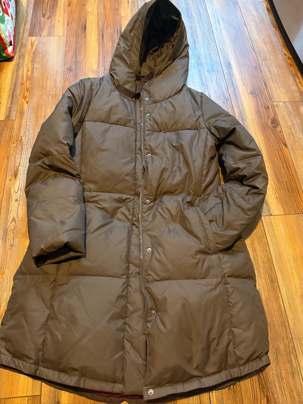 GAP Women's Hooded Puffer Coat - Brown